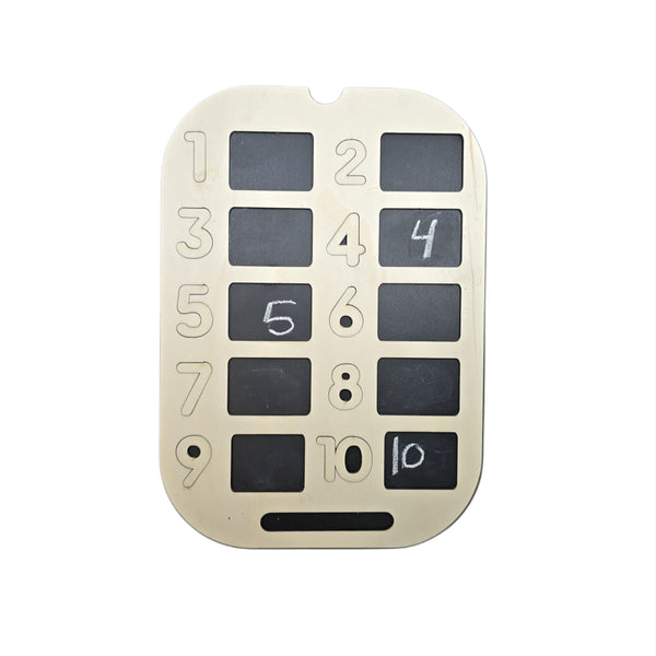 لوح مطابقة الأرقام والكتابة