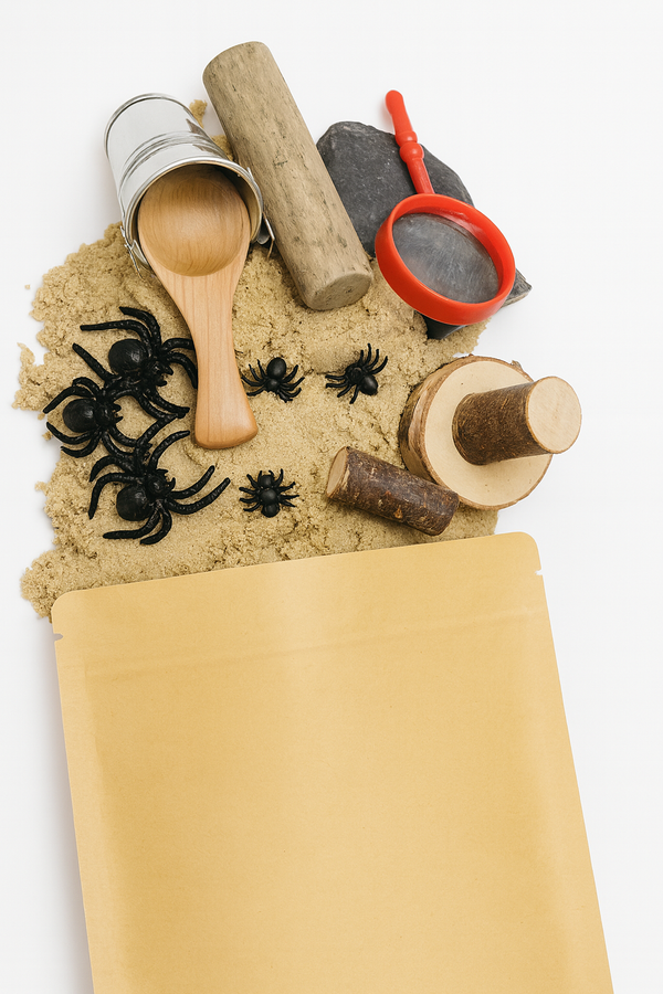 خليط العنكبوت  مع الرمل الحسي