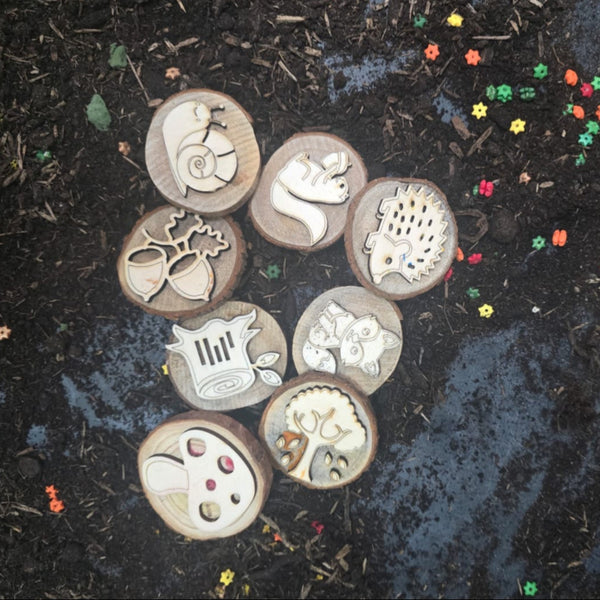 طوابع خشبية – مجموعة الخريف