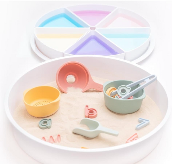 صينية النشاطات الحسية متعددة الأقسام