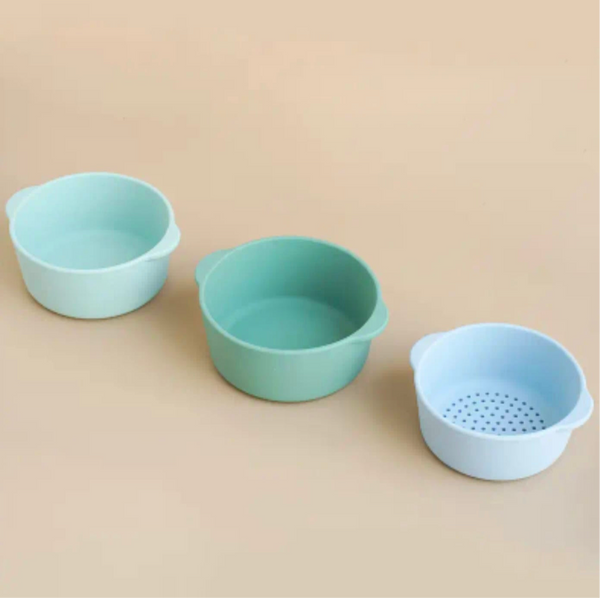 مجموعة أوعية السيليكون للعب الحسي والإبداعي