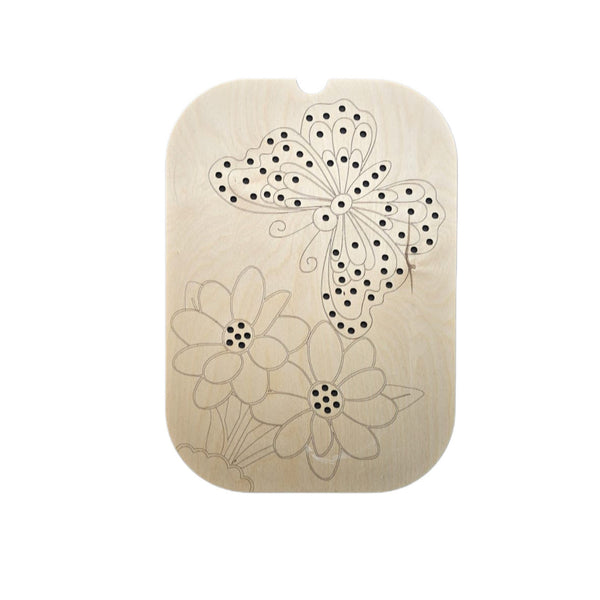 لوح تزين الفراشة والزهور