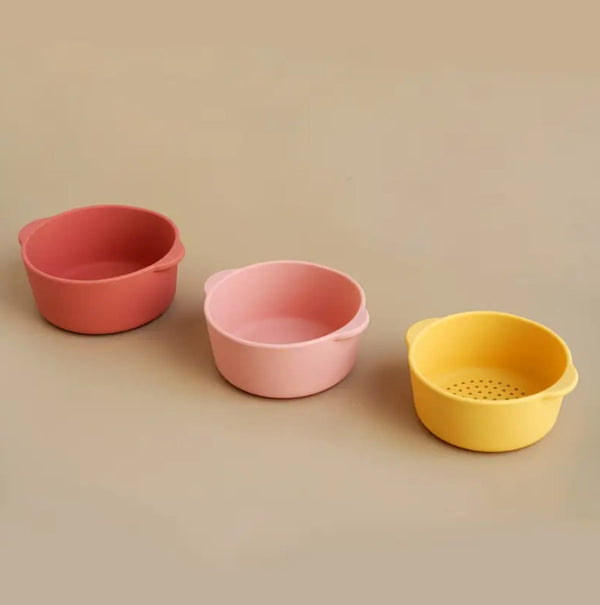 مجموعة أوعية السيليكون للعب الحسي والإبداعي