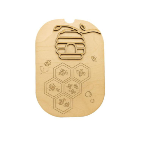 لوح خلية النحل الخشبي