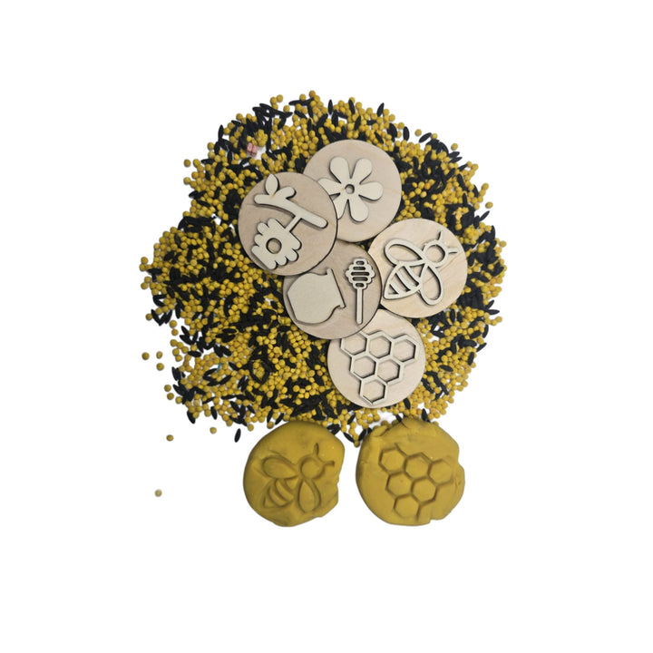 طوابع النحل الخشبية – طوابع مصنوعة من الخشب بتصميم مستوحى من النحل