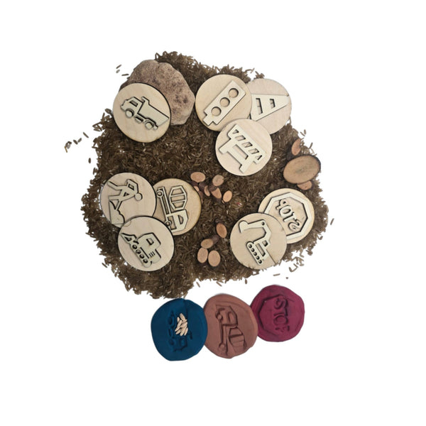 طوابع خشبية مجموعة البناء – مجموعة من الطوابع الخشبية المستخدمة في البناء والتصميم