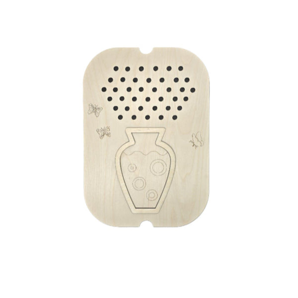 لوح الزهور الخشبي