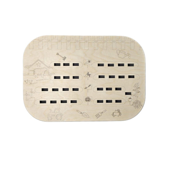 لوح خشبي – نشاط زراعة وجمع الخضروات