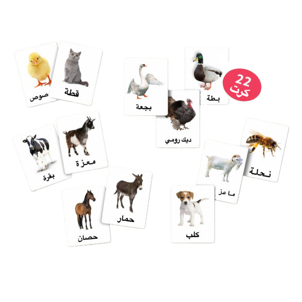 بطاقات حيوانات المزرعة