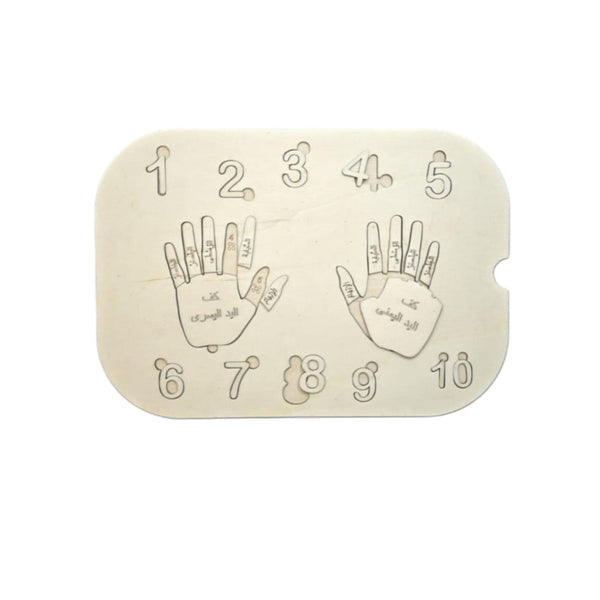 لوح خشبي العد بالأصابع