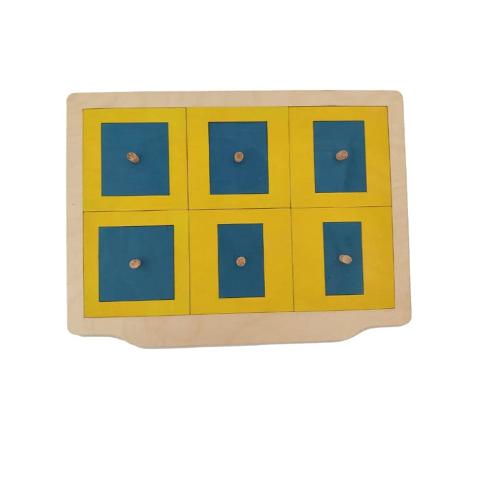 لوحة الألغاز الخشبية من Little Artist للأطفال، تحتوي على مجموعات أنشطة ملونة مع ست قطع قابلة للإزالة.
