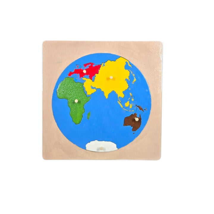 لعبة تعليم القارات للأطفال من LITTLE ARTIST تحتوي على ألغاز خريطة عالم ملونة للعب التعليمي