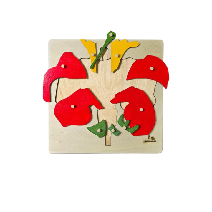 أحجية زهور تعليمية ملونة للأطفال لتعزيز التعلم وتطوير المهارات الحركية