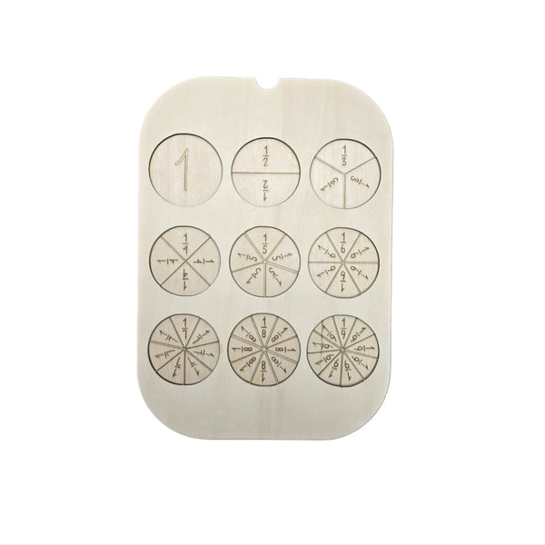 مجموعة ألعاب الكسر التعليمية من لِيتِل أَرْتِسْتْ مع دوائر كسرية خشبية للتعلّم العملي.
