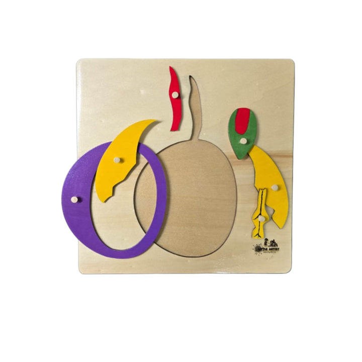 لعبة أحجية بذور تعليمية من LITTLE ARTIST مع قطع خشبية ملونة للتعلم التفاعلي واللعب