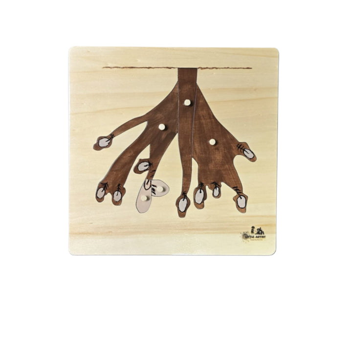 ألعاب أحجية خشبية تعليمية من Little Artist تتميز بتصميم غصن شجرة مع قطع قابلة للإزالة