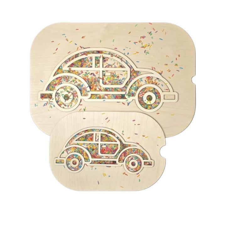 لعبة أحجية سيارة مونتيسوري من LITTLE ARTIST مع حبات ملونة للعب التعليمي وتطوير المهارات الحركية