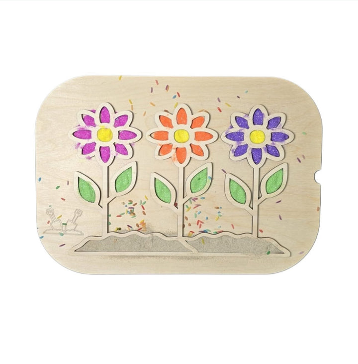 ألعاب مونتيسوري التعليمية، أحجية زهرة خشبية بتصميمات زهور ملونة للتعلم التفاعلي