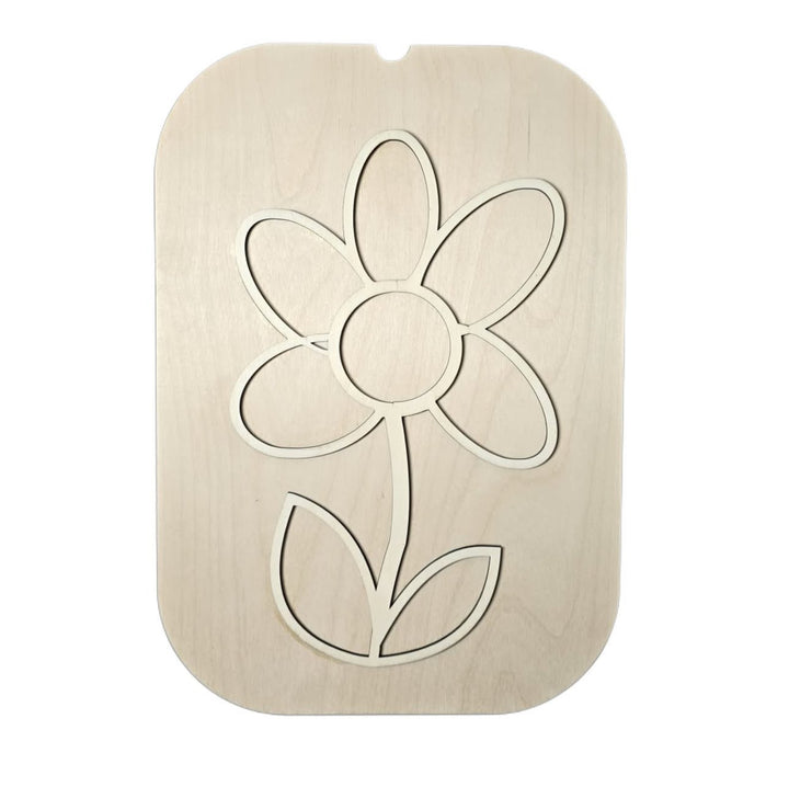 لعبة زهرة مونتيسوري مصنوعة من الخشب الطبيعي بتصميم زهرة للعب الحسي