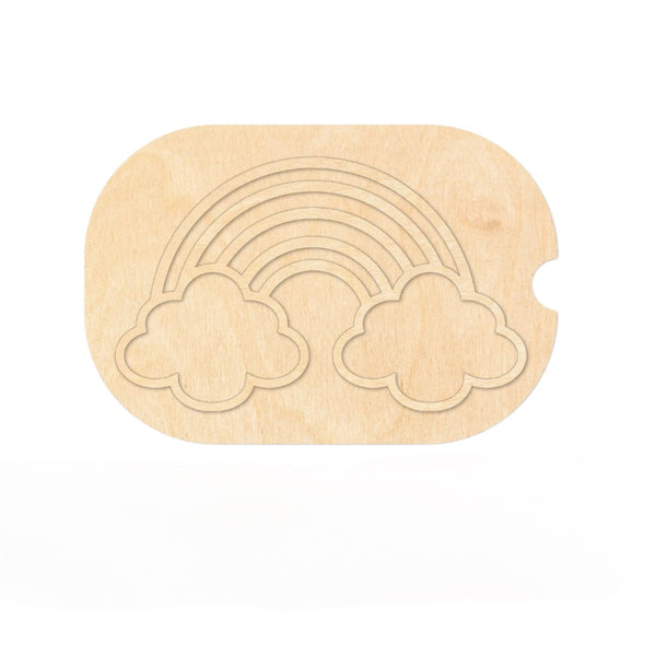 لعبة قوس قزح والسحب من LITTLE ARTIST مصنوعة من الخشب الطبيعي للعب الإبداعي