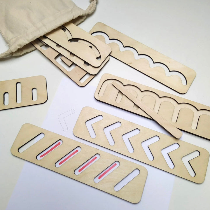 مواد التعلم الحسية من LITTLE ARTIST مع أشكال ونماذج خشبية للتعليم المبكر للأطفال
