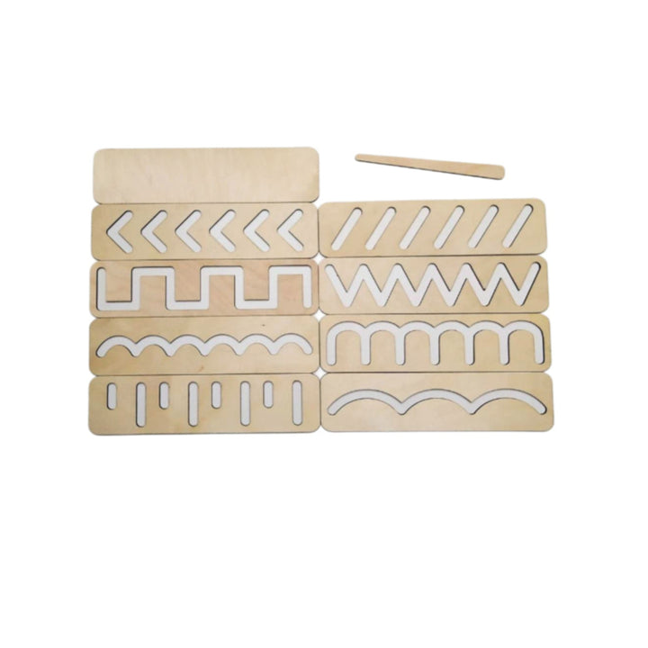 مواد التعلم الحسية من LITTLE ARTIST تضم ألواح خشبية ذات نسيج متنوع لاستكشاف اللمس