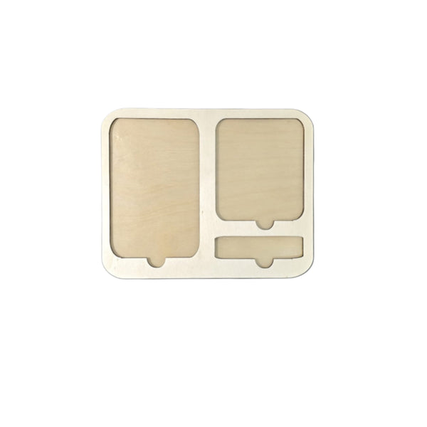 أدوات اللعب الحسي من LITTLE ARTIST، صينية خشبية تحتوي على أقسام للأنشطة الإبداعية.
