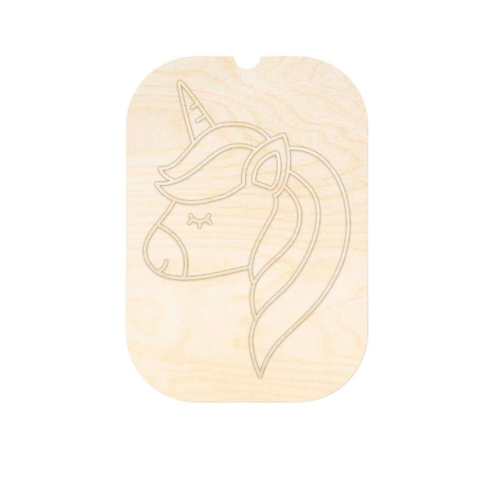 LITTLE ARTIST Unicorn-Themed Wooden Craft Board for Creative Kids' Projects