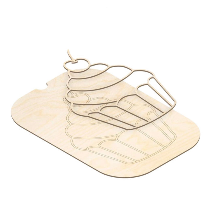 Little Artist Wooden Ice Cream Toy for imaginative play and creative learning activities