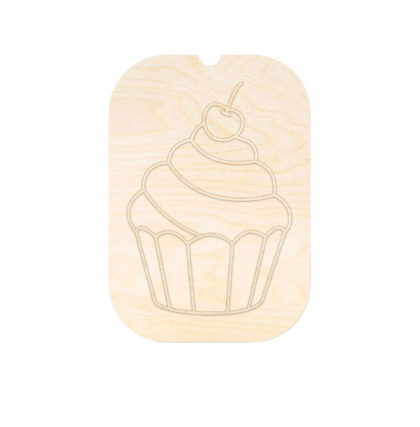 LITTLE ARTIST Wooden Ice Cream Toy in Fun Cupcake Shape for Creative Play